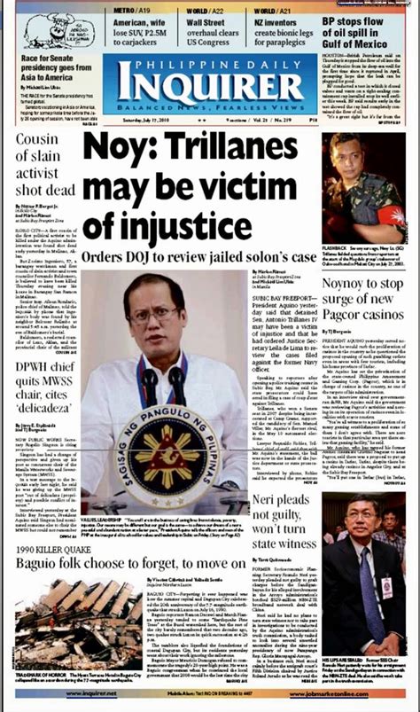 parts of newspaper tagalog
